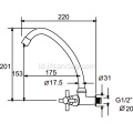 Faucet wastafel dapur putih